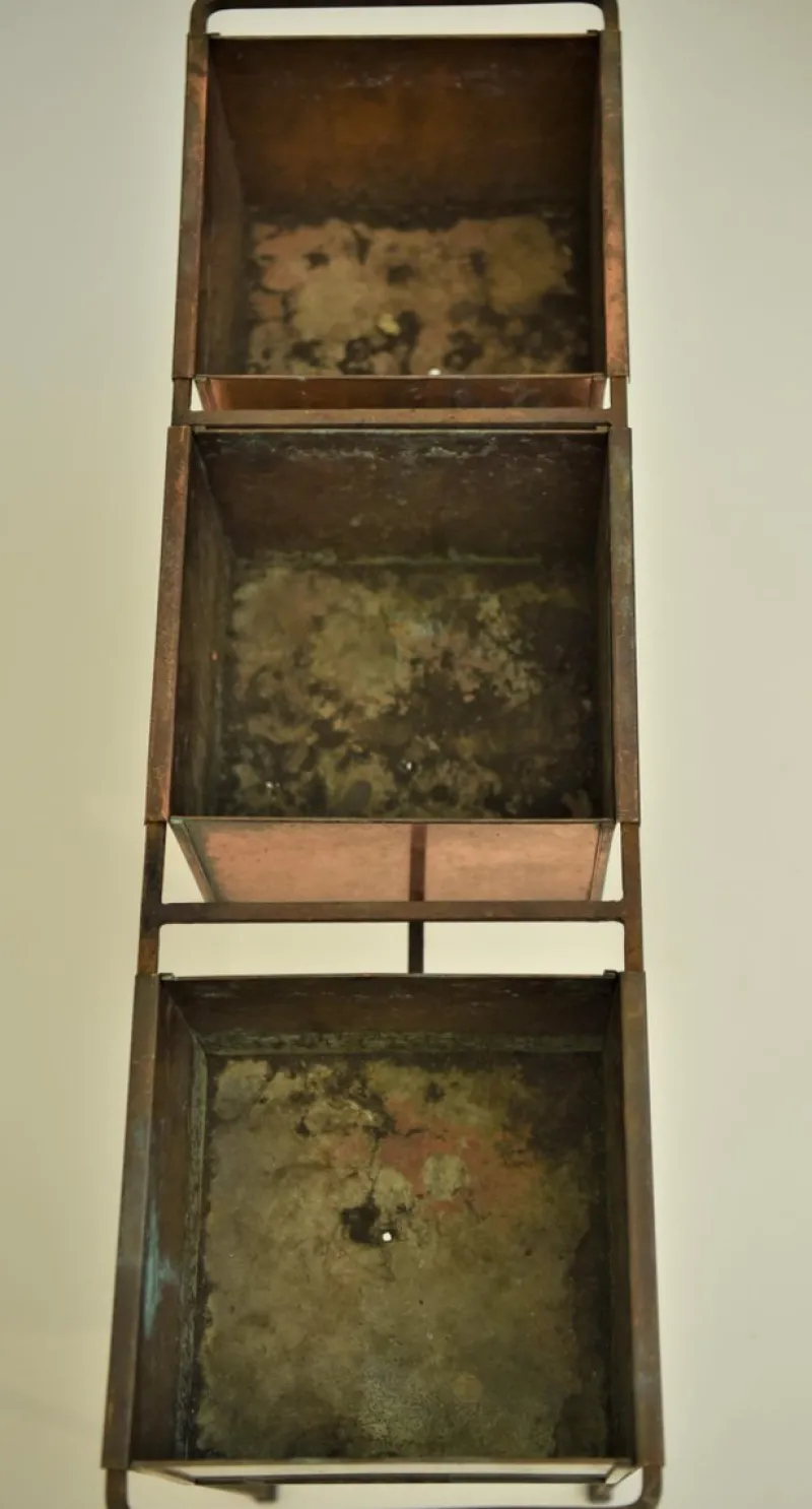 Outlet Pamono Swedish Copper and Wrought Iron Flower Planter by Hans-Agne Jakobsson, 1950s