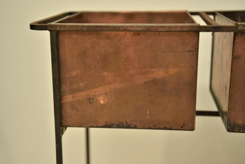 Outlet Pamono Swedish Copper and Wrought Iron Flower Planter by Hans-Agne Jakobsson, 1950s
