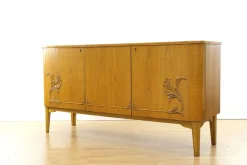 Discount Pamono Swedish Curved Sideboard in Birch, 1930s