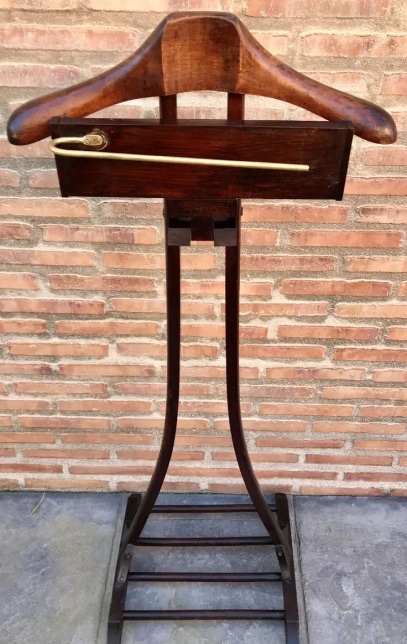 Pamono Swedish Dark Wood Valet, 1950s> Racks, Hooks & Valets