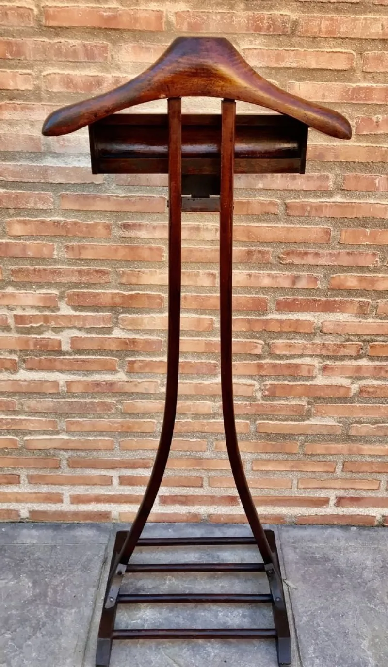 Pamono Swedish Dark Wood Valet, 1950s> Racks, Hooks & Valets