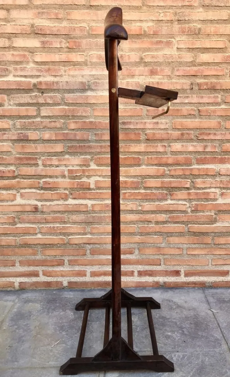 Pamono Swedish Dark Wood Valet, 1950s> Racks, Hooks & Valets