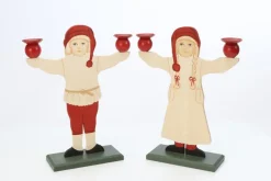 Pamono Swedish Gnome Couple Candleholders, 1960s, Set of 2> Candleholders