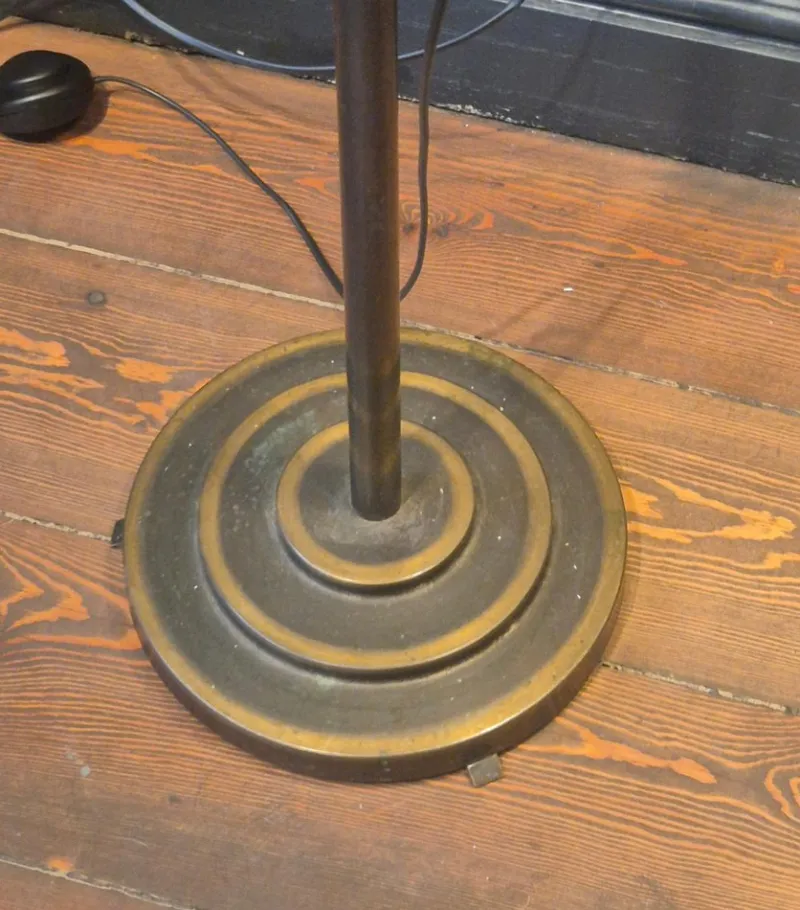 Pamono Swedish Grace Art Deco Floor Lamp in Bronze from Cebe, 1930s> Floor Lamps