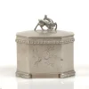 New Pamono Swedish Grace Pewter Tobacco Jar by Harald Linder for Uddevalla, 1920s