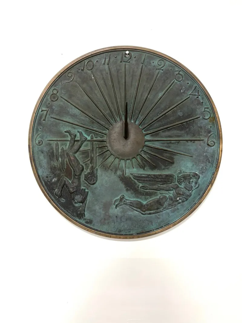 Pamono Swedish Grace Sundial in Patinated Bronze by Ulla Fogelklou-Skogh, 1930s> Garden Accessories