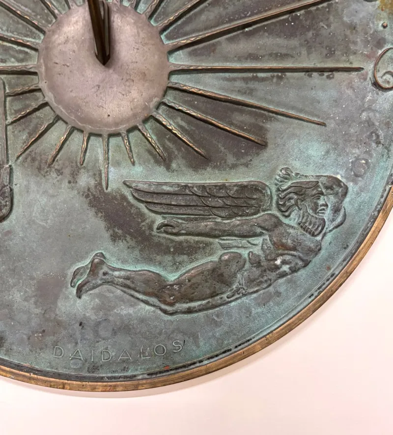 Pamono Swedish Grace Sundial in Patinated Bronze by Ulla Fogelklou-Skogh, 1930s> Garden Accessories