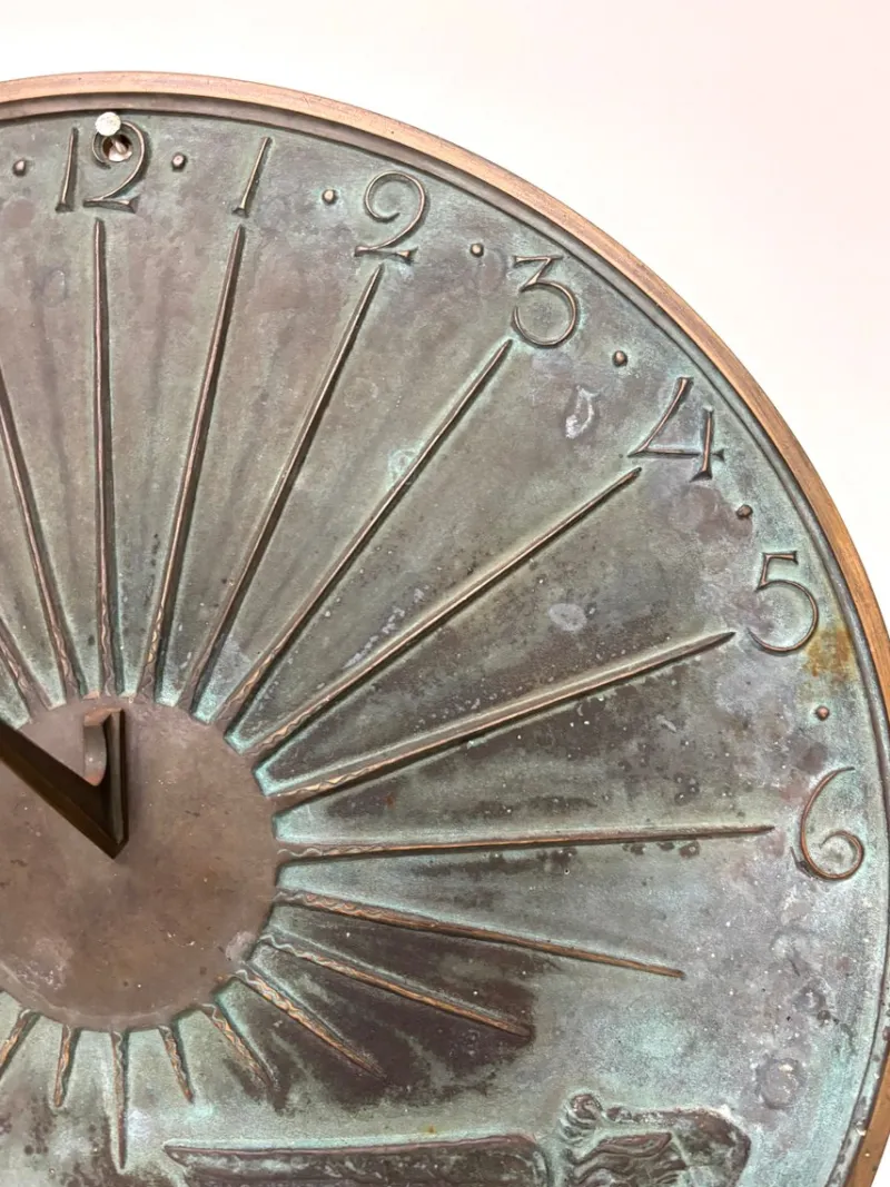 Pamono Swedish Grace Sundial in Patinated Bronze by Ulla Fogelklou-Skogh, 1930s> Garden Accessories