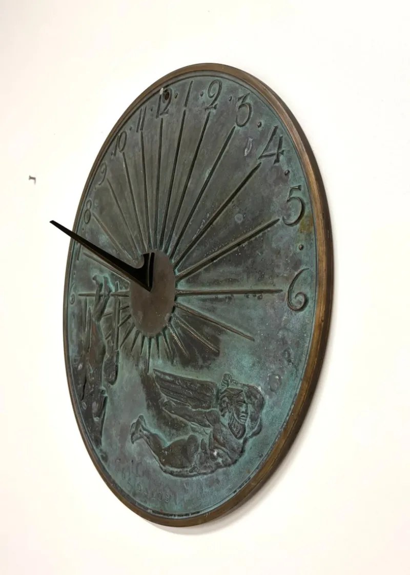 Pamono Swedish Grace Sundial in Patinated Bronze by Ulla Fogelklou-Skogh, 1930s> Garden Accessories
