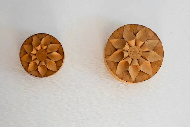 Pamono Swedish Handmade Wooden Sconces, Set of 2> Wall Lights & Sconces