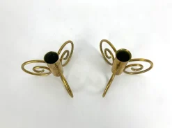 Clearance Pamono Swedish Modern Brass Candlesticks by Lars Holmström for Svenskt Tenn, Sweden, 1950s, Set of 2