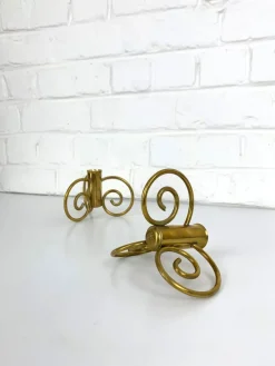 Clearance Pamono Swedish Modern Brass Candlesticks by Lars Holmström for Svenskt Tenn, Sweden, 1950s, Set of 2