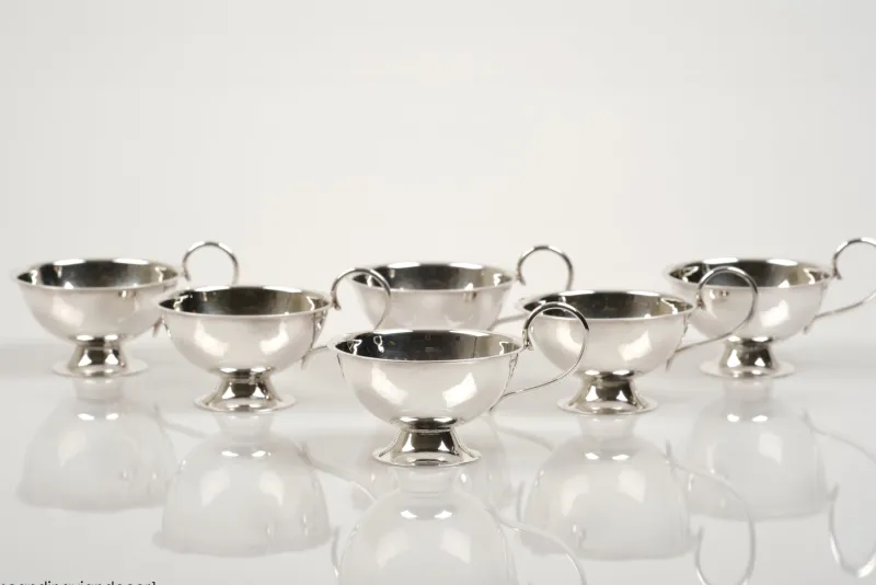 Online Pamono Swedish Modern Silver Punsch Cups by Gundefeldt & Falk, 1960s, Set of 6