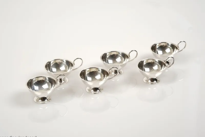 Online Pamono Swedish Modern Silver Punsch Cups by Gundefeldt & Falk, 1960s, Set of 6