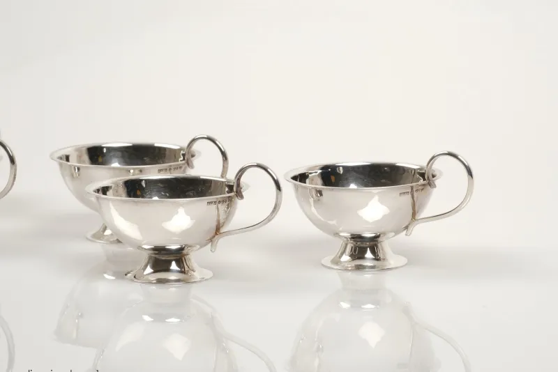 Online Pamono Swedish Modern Silver Punsch Cups by Gundefeldt & Falk, 1960s, Set of 6
