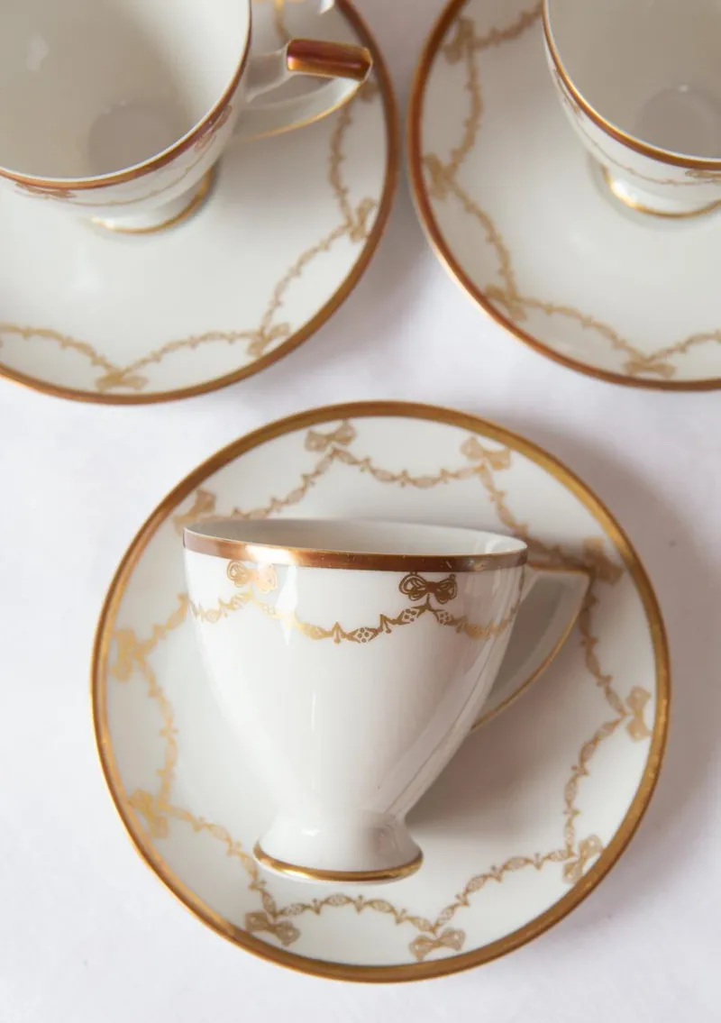Hot Pamono Swedish Porcelain Coffee and Dessert Set for Eleven People, 1950s, Set of 39