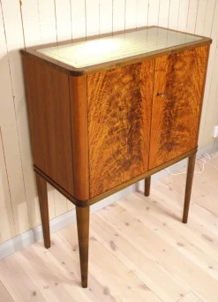 Pamono Swedish Pyramid Mahogany Bar Cabinet by Förenade Möbler Linköping, 1940s> Cabinets & Wardrobes