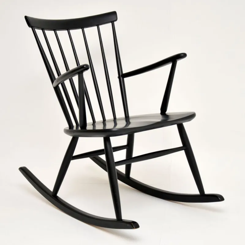 Pamono Swedish Rocking Chair by Roland Rainer for Hagafors, 1960s> Rocking Chairs