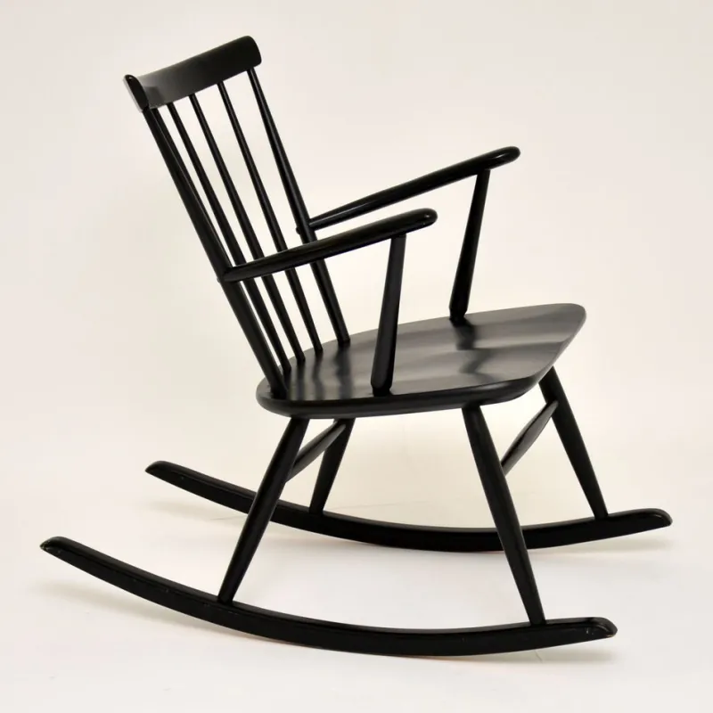 Pamono Swedish Rocking Chair by Roland Rainer for Hagafors, 1960s> Rocking Chairs