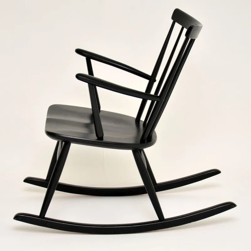 Pamono Swedish Rocking Chair by Roland Rainer for Hagafors, 1960s> Rocking Chairs