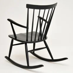 Pamono Swedish Rocking Chair by Roland Rainer for Hagafors, 1960s><noscript><img width=