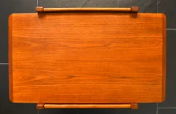 Best Pamono Swedish Rulle Teak Serving Cart by Källemo, 1960s