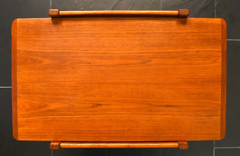 Best Pamono Swedish Rulle Teak Serving Cart by Källemo, 1960s