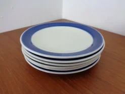 New Pamono Swedish Stoneware Koka Plates by Hertha Bengtson for Rörstrand, 1960s, Set of 6
