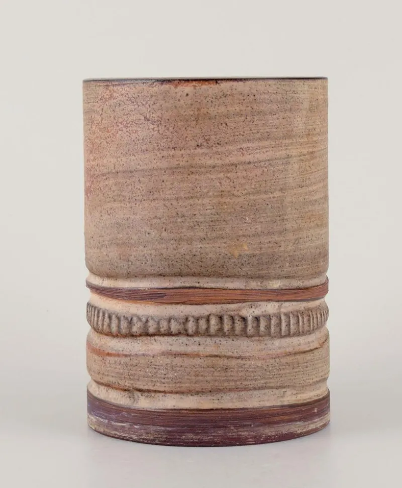 Discount Pamono Swedish Stoneware Vase by Irma Yourstone, 1960s