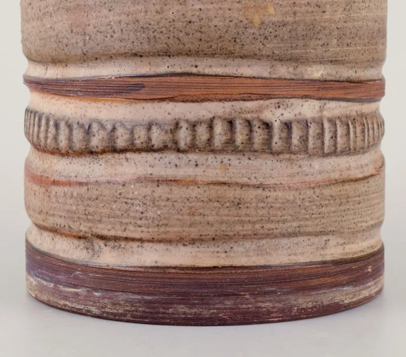 Discount Pamono Swedish Stoneware Vase by Irma Yourstone, 1960s