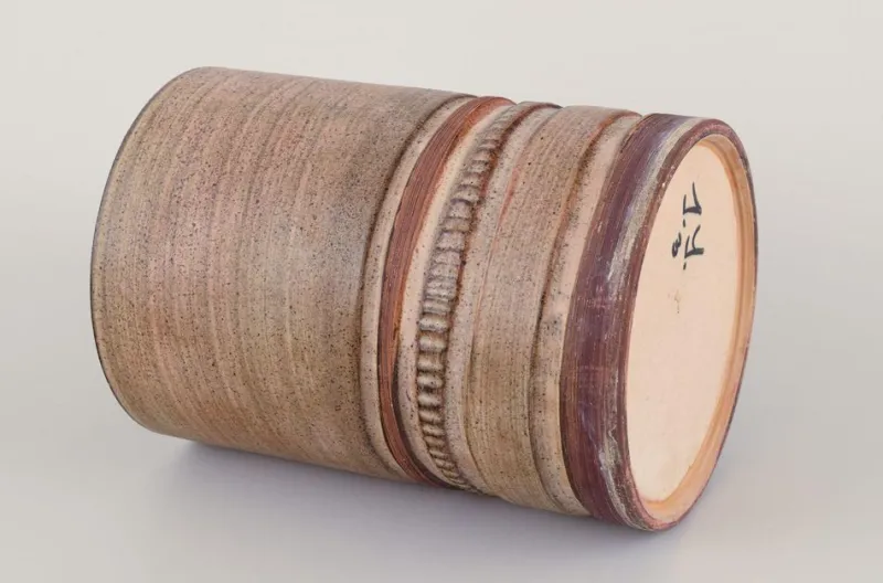 Discount Pamono Swedish Stoneware Vase by Irma Yourstone, 1960s