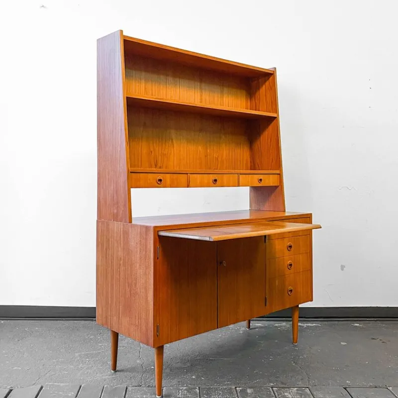 Outlet Pamono Swedish Teak Secretaire Cupboard, 1960s