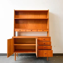 Outlet Pamono Swedish Teak Secretaire Cupboard, 1960s