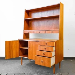 Outlet Pamono Swedish Teak Secretaire Cupboard, 1960s