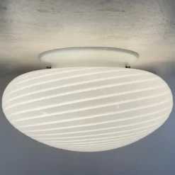 Pamono Swirl Flush Mount, Italy, 1970s><noscript><img width=