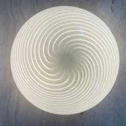 Pamono Swirl Flush Mount, Italy, 1970s><noscript><img width=
