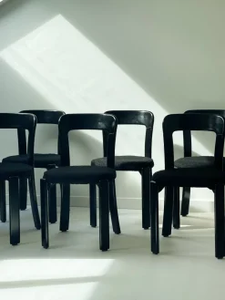 Pamono Swiss Chairs by Bruno Rey for Stein Am Rhein, 1970, Set of 6> Living Room Sets