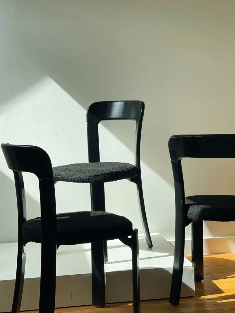 Pamono Swiss Chairs by Bruno Rey for Stein Am Rhein, 1970, Set of 6> Living Room Sets