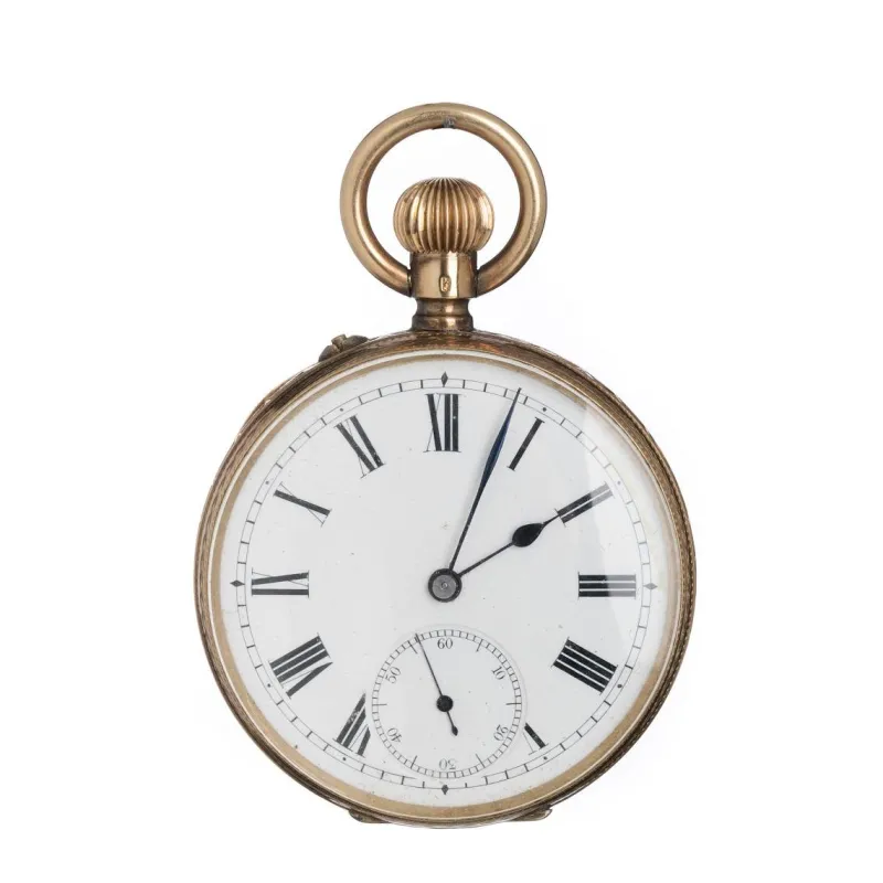 Pamono Swiss Pocket Watch in 14 kt Gold Case> Watches