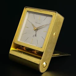 Pamono Swiss Travel Alarm Clock from Jaeger LeCoultre, 1950s from Jaeger Lecoultre