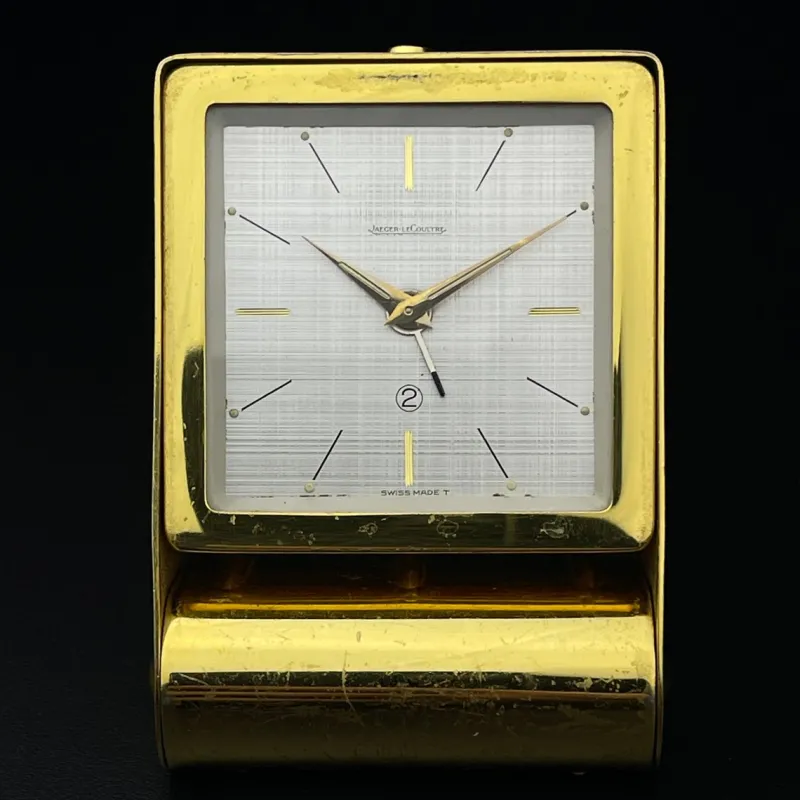 Pamono Swiss Travel Alarm Clock from Jaeger LeCoultre, 1950s from Jaeger Lecoultre