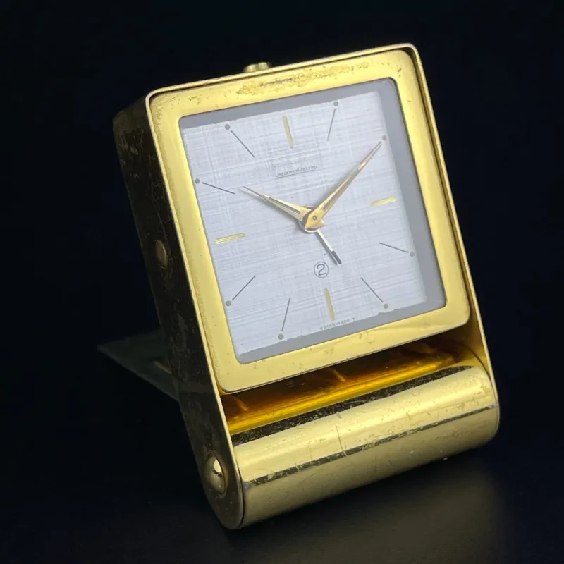 Pamono Swiss Travel Alarm Clock from Jaeger LeCoultre, 1950s from Jaeger Lecoultre