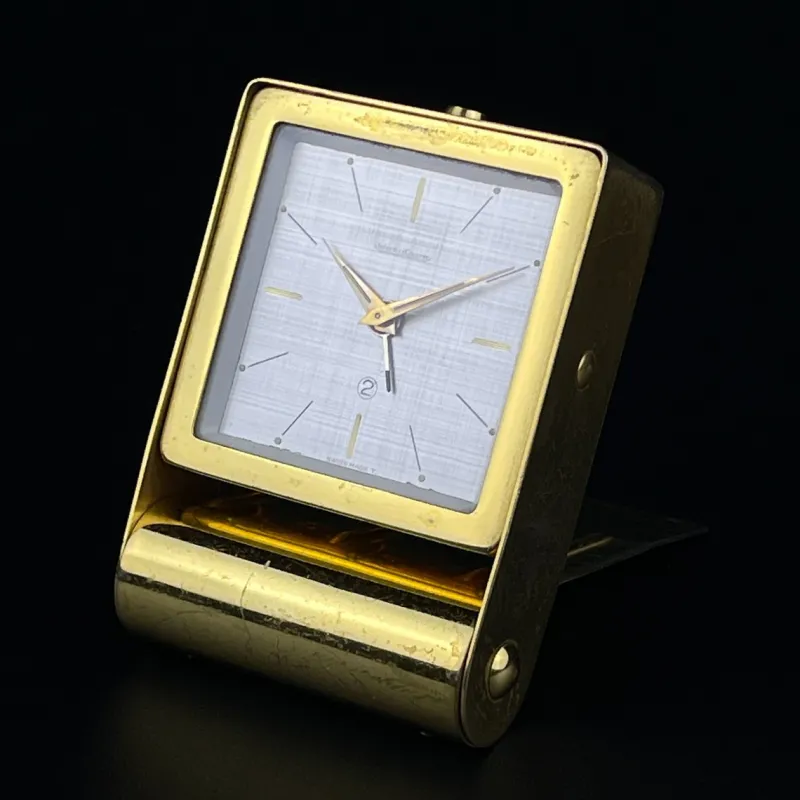 Pamono Swiss Travel Alarm Clock from Jaeger LeCoultre, 1950s from Jaeger Lecoultre
