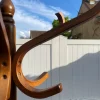Pamono Swivel Parrot Coat Rack in Curved Wood, 1970s> Racks, Hooks & Valets