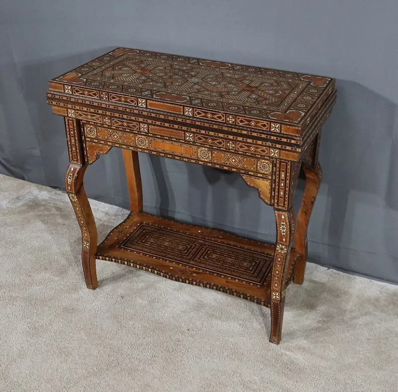 Pamono Syrian Games Table in Marquetry and Inlays> Game Tables