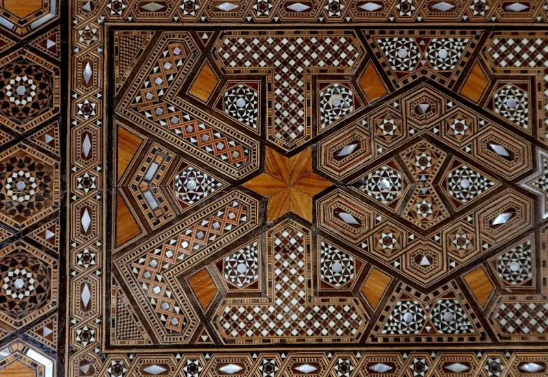 Pamono Syrian Games Table in Marquetry and Inlays> Game Tables