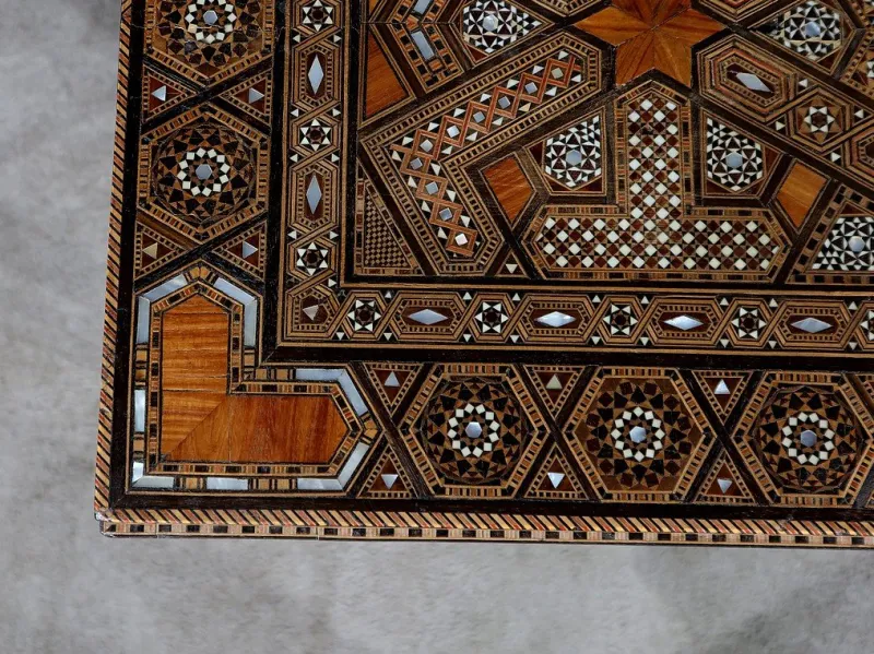Pamono Syrian Games Table in Marquetry and Inlays> Game Tables