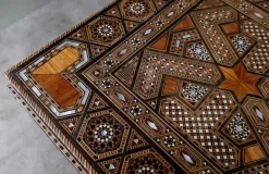 Pamono Syrian Games Table in Marquetry and Inlays><noscript><img width=