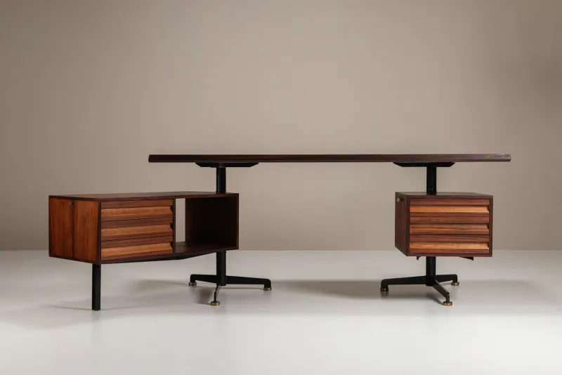Pamono T95 Executive Desk by Osvaldo Borsani for Tecno, Italy, 1950s