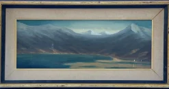 Pamono T. Mörk-Ossians, Mountain Landscape, 20th Century, Oil on Panel, Framed> Impressionist